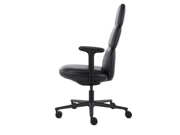 ASARI - Leather executive chair with armrests by Herman Miller - view 3
